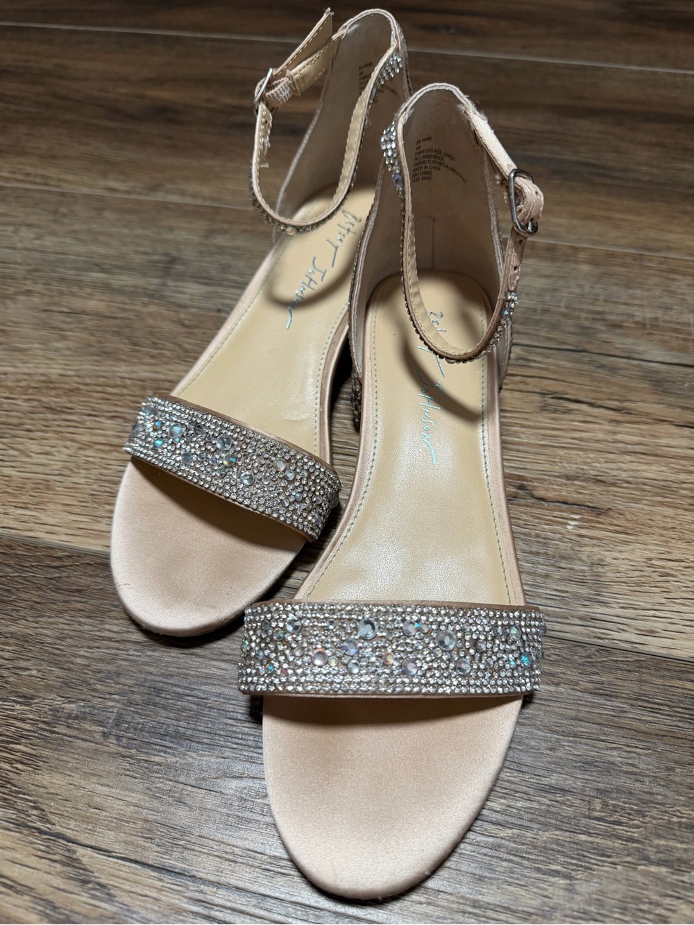 Crystal Ankle-Strap Sandals in Silver